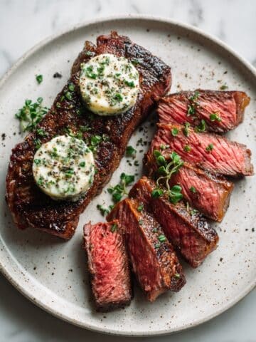 Air Fryer Filet Mignon with Garlic Herb Butter Recipe