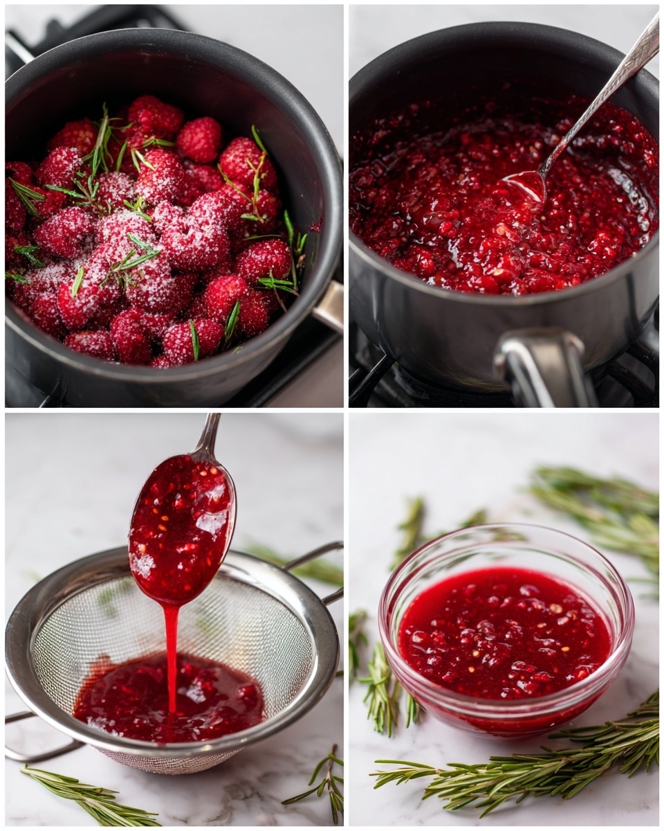 White Chocolate Cheesecake Mousse with Raspberry Compote Recipe - Recipe Image