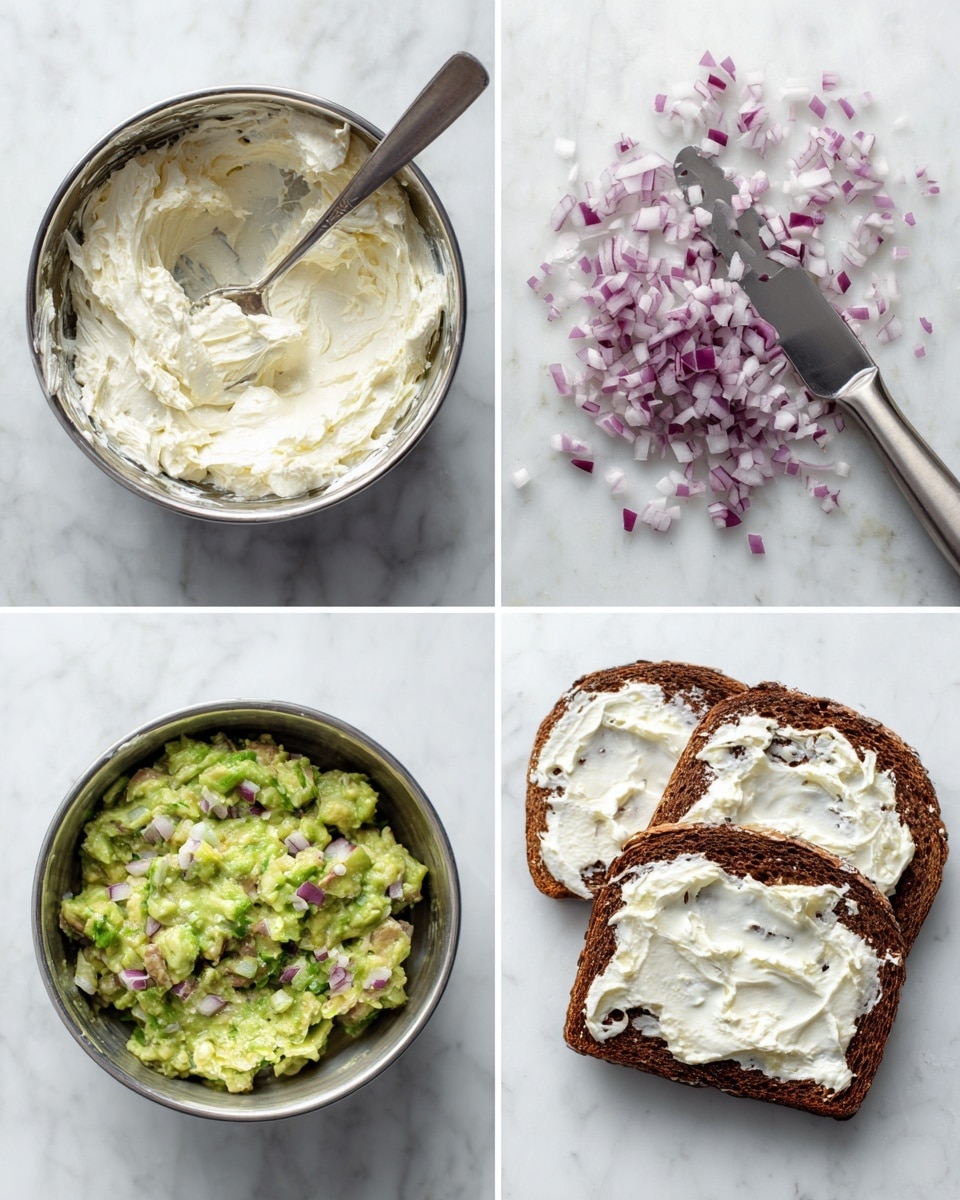 Avocado Toast with Whipped Goat Cheese and Edible Flowers Recipe - Recipe Image