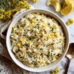 Lemon Orzo with Sautéed Corn and Parmesan Recipe