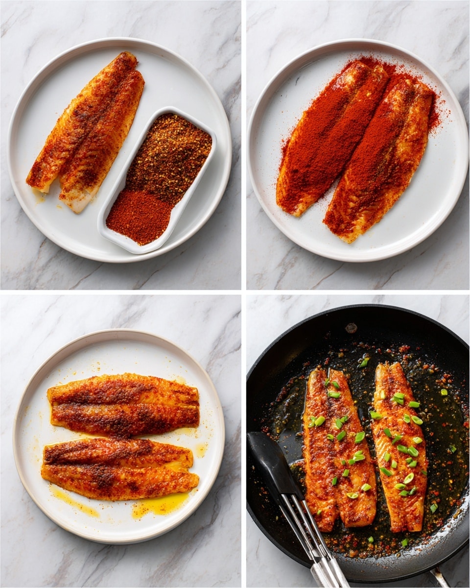 Pan-Fried Spiced White Fish Fillets with Lemon and Parsley Recipe - Recipe Image