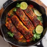 Blackened Salmon with Lime and Parsley Recipe
