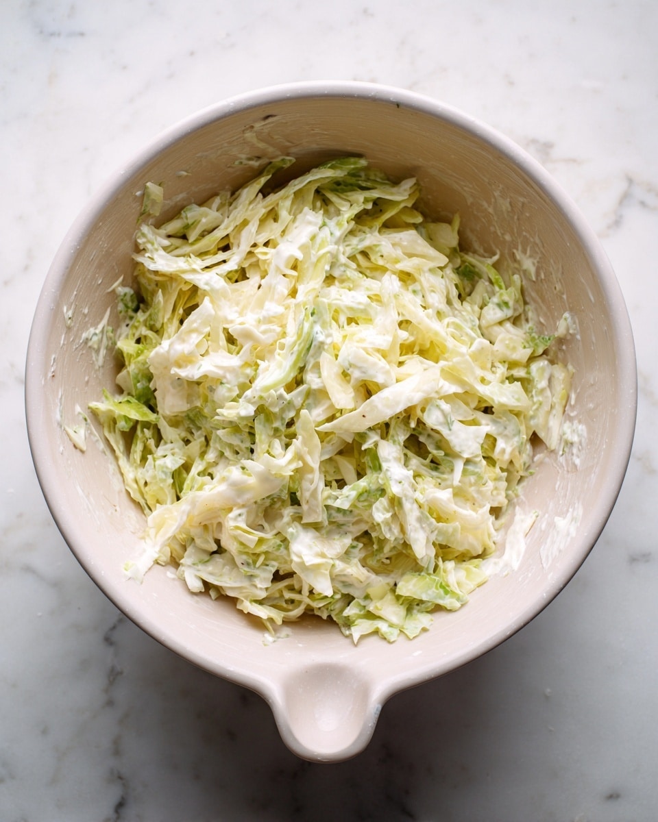 The image shows five small white tortillas each holding a few large, dark orange shrimp with a slightly charred look, placed on a layer of shredded light green cabbage. On top of each shrimp, there is a dollop of pale green creamy sauce, and some small chopped green herbs are sprinkled around. Slices of green jalapeño and a quarter of a light green lime are arranged around the tacos on a white marbled surface. The tortillas have some toasted brown spots, and the scene is well-lit, highlighting the fresh, vibrant ingredients photo taken with an iphone --ar 4:5 --v 7