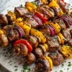 Honey Garlic Chili Steak Kabobs Recipe