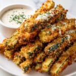 Air Fryer Zucchini Fries with Basil Garlic Mayo Recipe