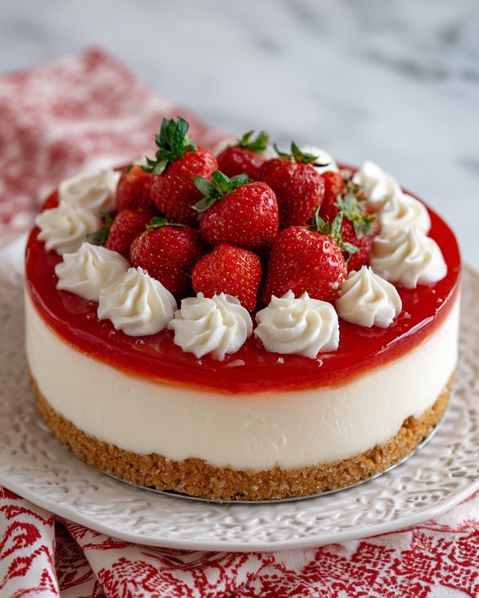Ice Cream Cake with Strawberries Recipe - Recipe Image