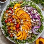 Grilled Peach Salad with Basil Vinaigrette Recipe
