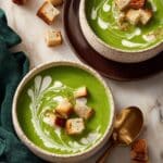 Creamy Spinach Soup with Potatoes and Parmesan Recipe