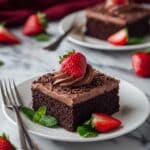 Chocolate Sheet Cake with Rich Cocoa Icing, Fresh Strawberries, and Chocolate Whipped Cream Recipe