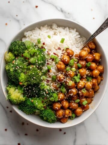 Vegan Sticky Sesame Chickpeas Recipe