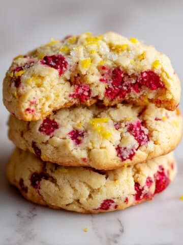 Oat Flour Lemon Raspberry Cookies Recipe