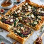 Caramelized Onion and Feta Tart with Puff Pastry and Fig Jam Recipe