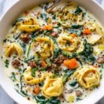 Easy Creamy Sausage and Tortellini Soup Recipe