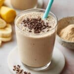 Creamy Banana Protein Shake with Cinnamon and Cocoa Nibs Recipe