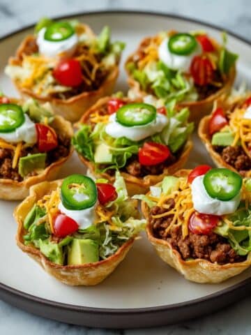 Mini Wonton Taco Cups Recipe