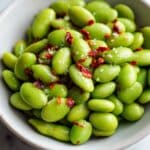 Edamame with Chili and Garlic Salt Recipe