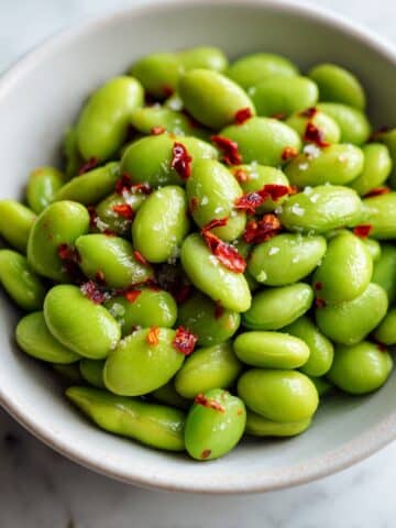 Edamame with Chili and Garlic Salt Recipe