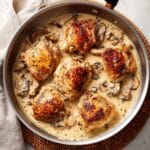 Keto Chicken Thighs with Mushrooms Sauce Recipe