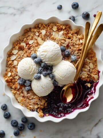 Healthy Gluten Free Blueberry Crisp Recipe
