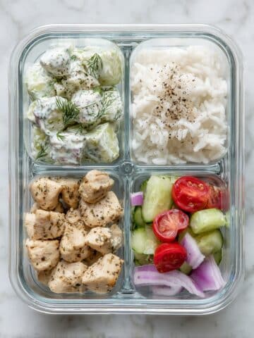 Greek Chicken Bowls with Tzatziki and Fresh Salad Recipe