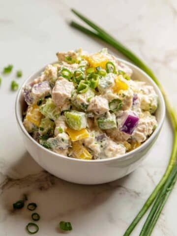 Creamy Cottage Cheese Chicken Salad with Banana Peppers Recipe