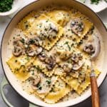 Creamy Mushroom Ravioli with Parmesan and Balsamic Recipe