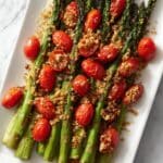 Roasted Asparagus and Tomatoes with Parmesan and Panko Recipe