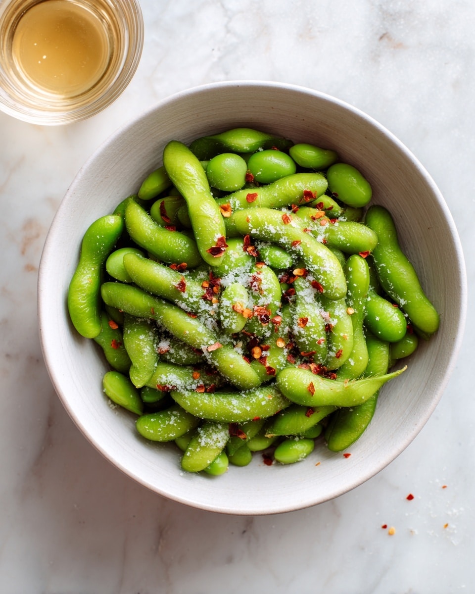 Edamame with Chili and Garlic Salt Recipe - Recipe Image