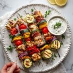 Healthy Grilled Mediterranean Chicken Kabobs Recipe