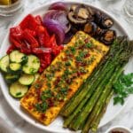 Sheet Pan Roasted Salmon with Vegetables Recipe