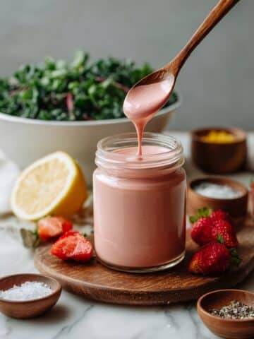 Easy Creamy Strawberry Balsamic Dressing Recipe