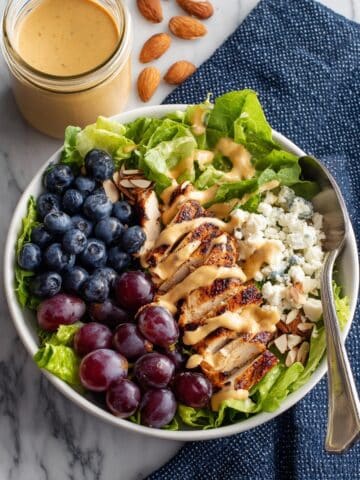 Rainbow Chicken Salad with Almond Honey Mustard Dressing Recipe