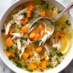 Crockpot Lemon Chicken Orzo Soup Recipe