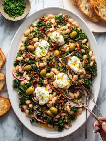 Marinated White Beans and Burrata Salad with Fresh Herbs Recipe