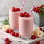 Raspberry Banana Protein Smoothie (Without Yogurt) Recipe