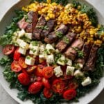 Summery Kale Cobb Salad with Pesto Salad Dressing Recipe