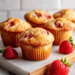 Vegan Strawberry Muffins (Healthy + Easy) Recipe