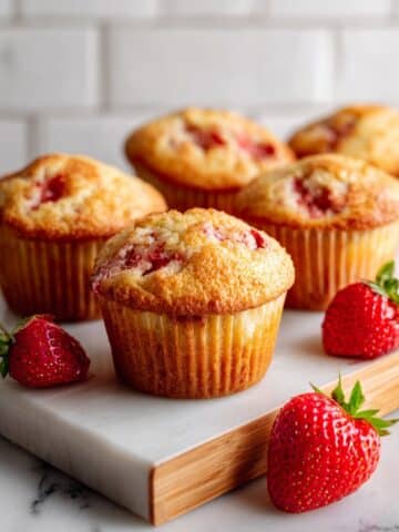 Vegan Strawberry Muffins (Healthy + Easy) Recipe