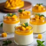 Mango Mousse with Lime Zest and Fresh Mango Topping Recipe