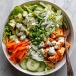 Healthy Buffalo Chicken Bowls with High Protein Ranch Dressing Recipe
