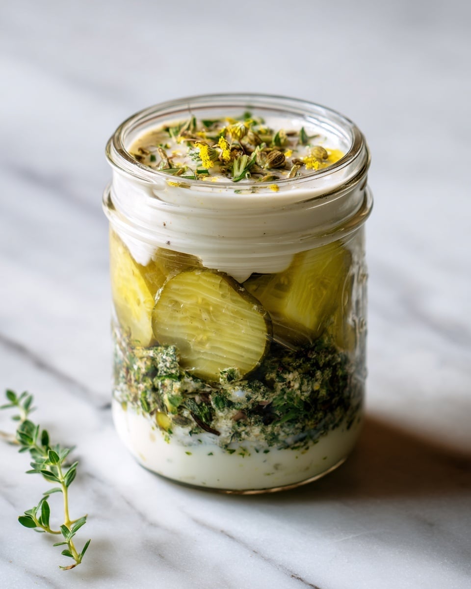 Healthy Dill Pickle Cottage Cheese Ranch Recipe - Recipe Image
