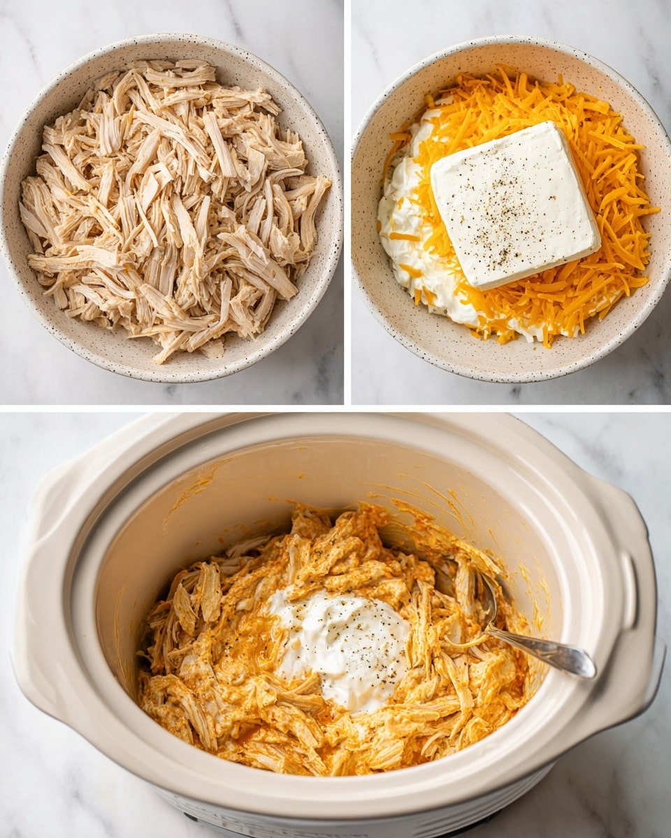 Cheesy Crockpot Buffalo Chicken Dip Recipe - Recipe Image