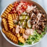 Burger Bowls with House Sauce and Ranch Fries Recipe