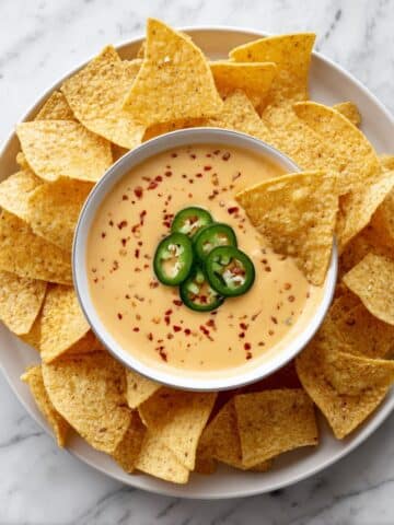 High Protein Cottage Cheese Queso Dip Recipe