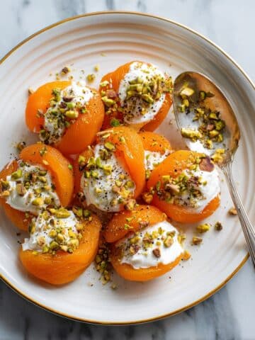 Kuru Kayısı Tatlısı (Turkish Poached Apricots with Ricotta) Recipe