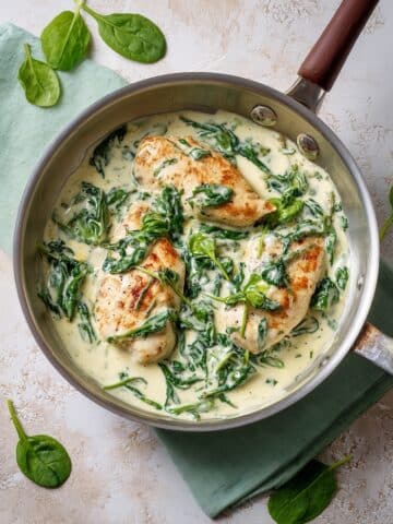 Creamy Chicken Florentine with Parmesan and Spinach Recipe