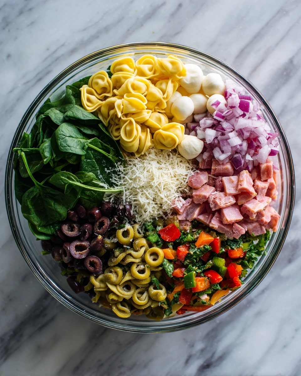 Tortellini Pasta Salad with Sun-Dried Tomatoes, Mozzarella, and Balsamic Honey Dressing Recipe - Recipe Image