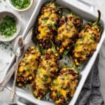 Stuffed Poblano Peppers with Taco Beef, Rice, and Cheese Recipe