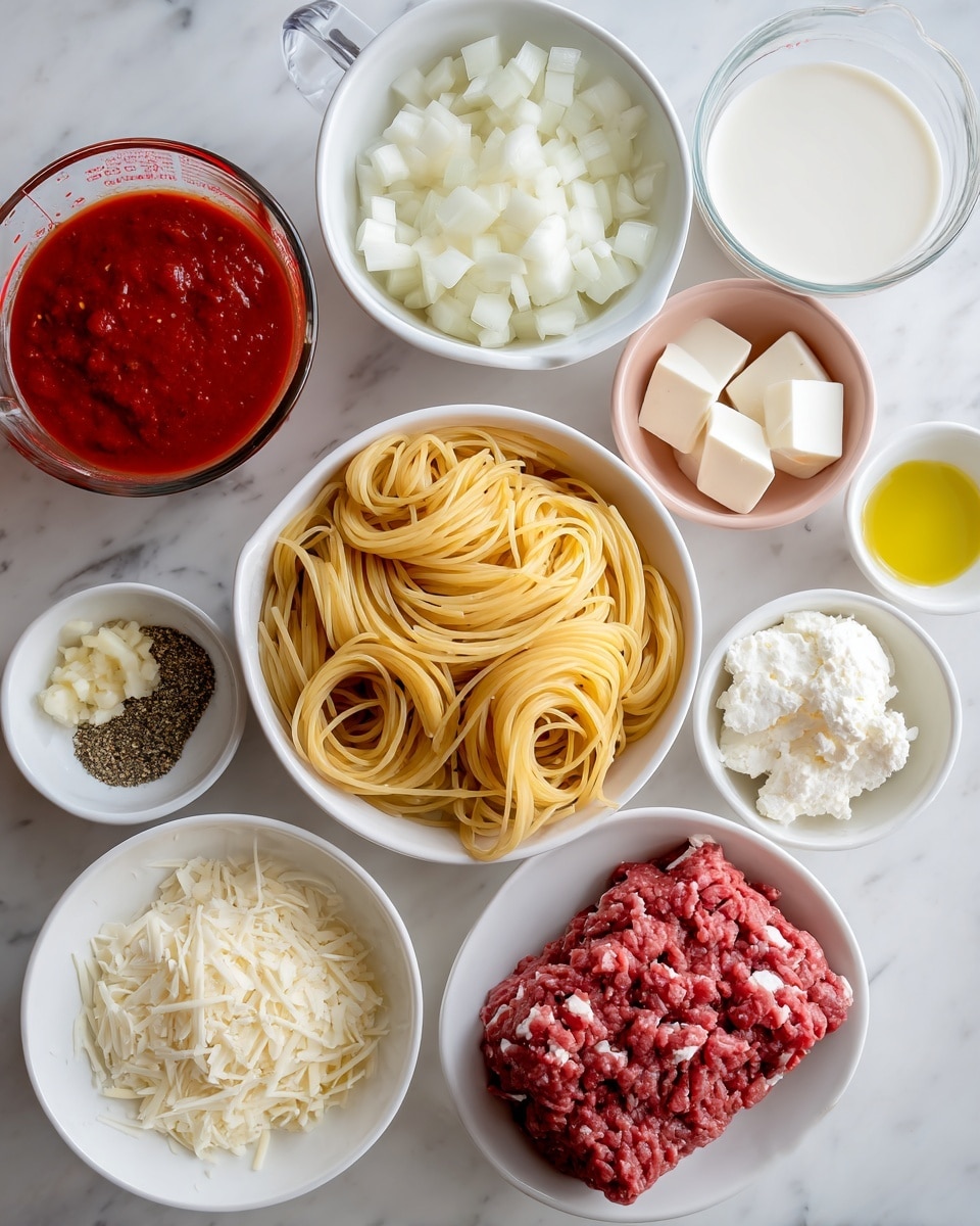 Cheesy Baked Spaghetti with Ground Beef Recipe - Recipe Image