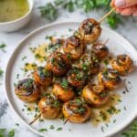 Grilled Garlic Mushroom Skewers Recipe